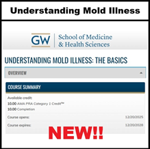<b>George Washington&nbsp;<br>University</b> Course&nbsp;<br>on Mold Illness